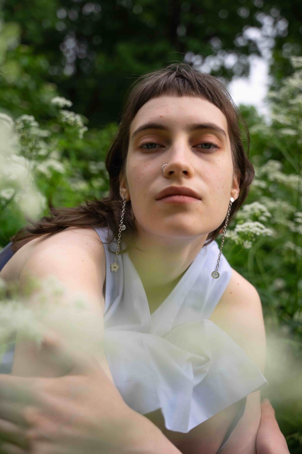 Моносерьга Before.Swine Twins Smile Chain