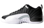 Jordan Air Jordan 12 Retro Low Playoffs comfortable simple Low-cut retro basketball shoes GS black and white