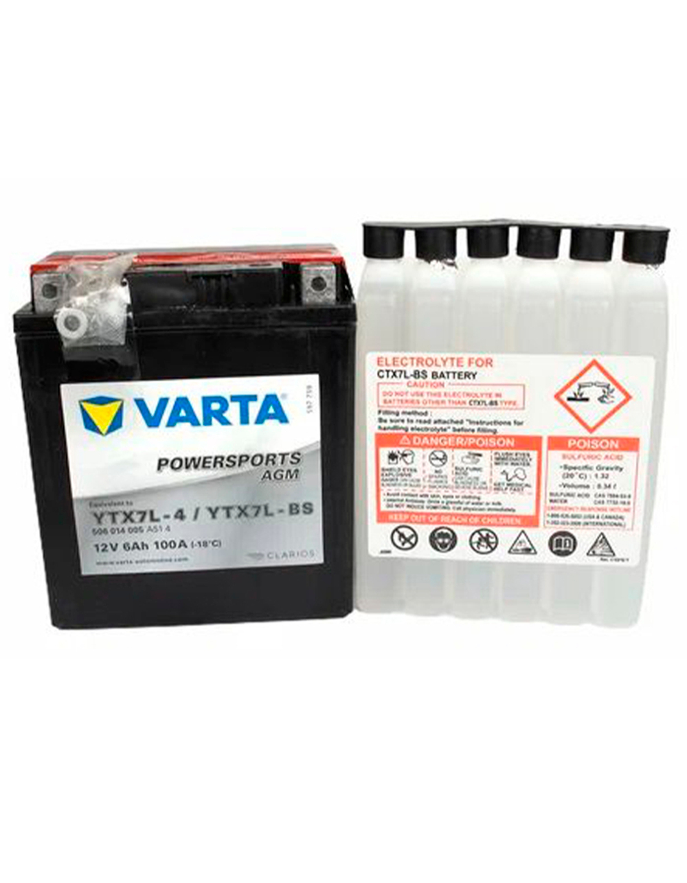 Аккумулятор Varta AGM YTX7L-BS; 506014005