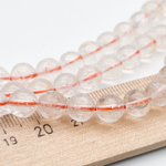 Кварц бледно-желтый бусины, диаметр 8-8,1 мм, цена за 12 шт (1/4 нити)