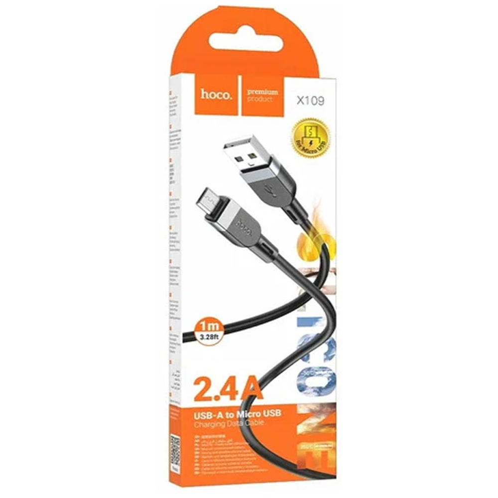 Кабель USB - Micro HOCO X109 (черный) 1м