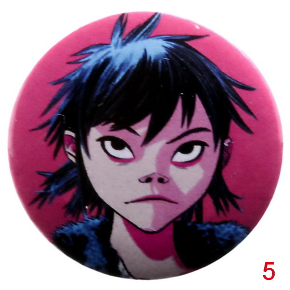 Значок Gorillaz 36 мм в ассортименте