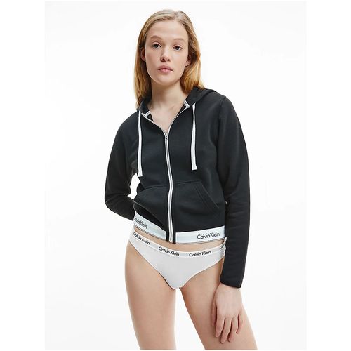 Женские трусы слипы белые с белой резинкой Calvin Klein Women Carousel