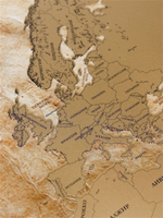 Скретч карта мира географическая А2 - 65х45см в тубе