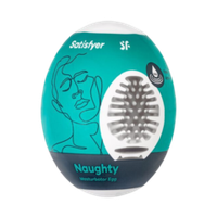 Яйцо мастурбатор Satisfyer Egg Single, рельеф Naughty
