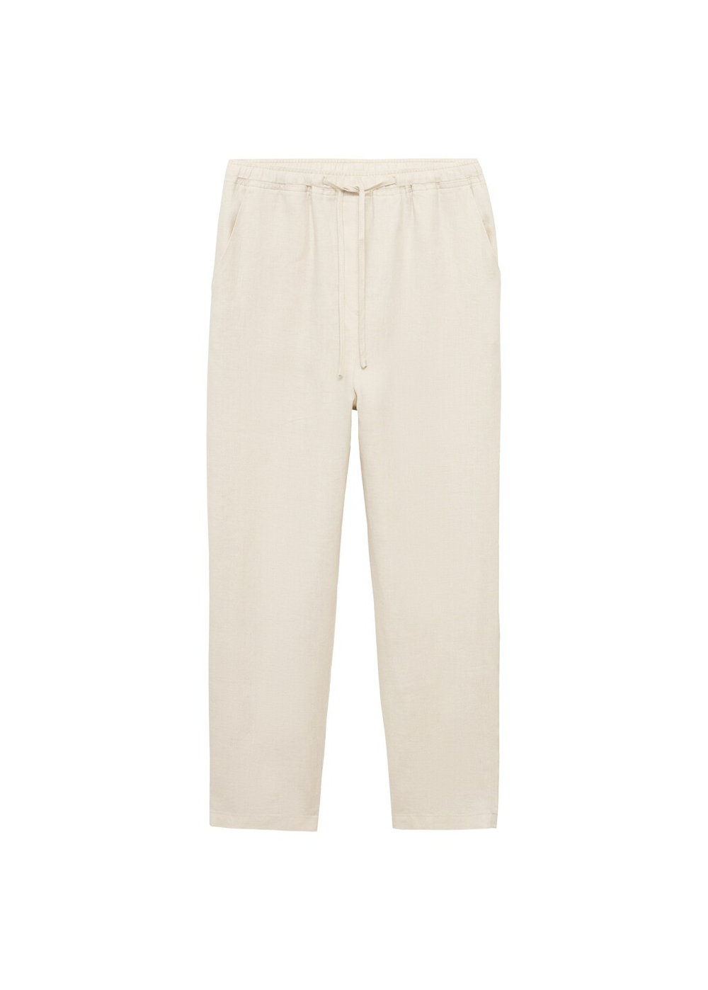 Брюки изо льна со шнурком