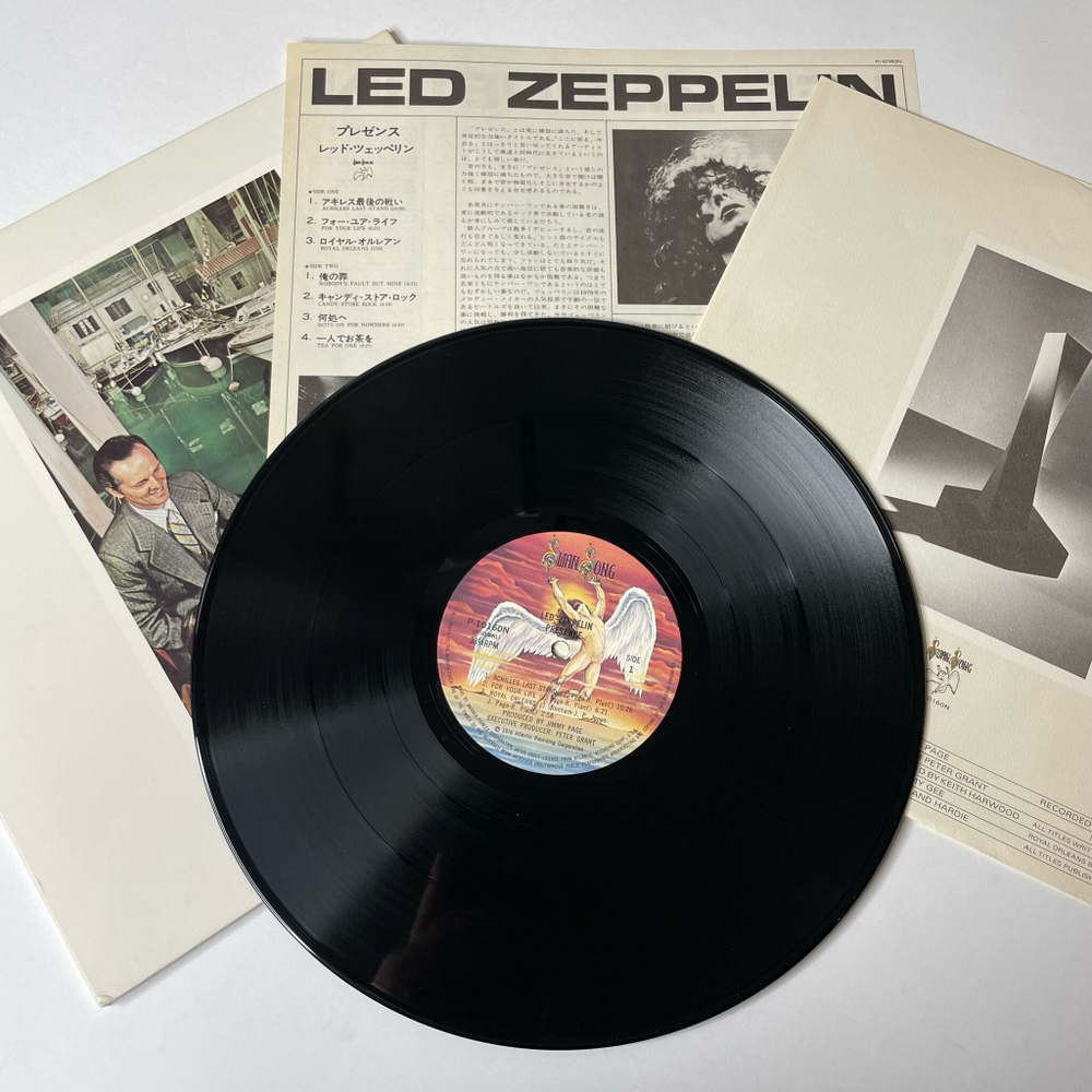 Винтажная виниловая пластинка LP Led Zeppelin Presence (Japan 1976) (No Obi) Candy Store Rock