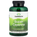 Swanson, Кайенский перец с корневищем имбиря, ягодами боярышника и лецитином, 250 растительных капсул