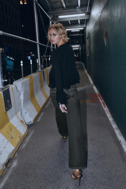 ZARA ВЯЗАНЫЙ КАРДИГАН С БАХРОМОЙ, ЧЕРНЫЙ