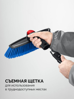 ЗУБР телескопическая щётка с поворотной головой от снега автомобильная, 860-1210 мм, Профессионал (61062)