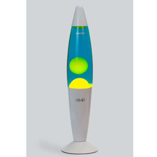 Лава лампа Amperia Rocket Желтая, Синяя, корпус белый (35 см)