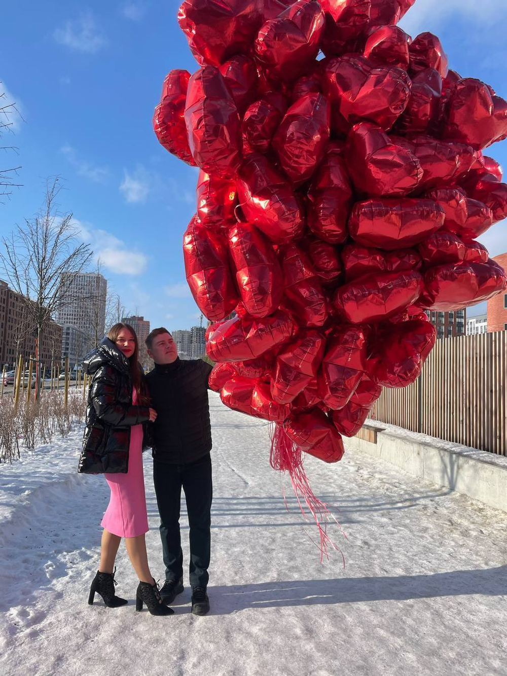 Охапка из 150 красных сердец. Сет № 1282