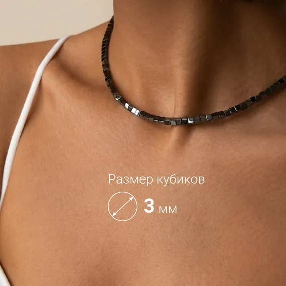 Чокер на шею из гемалайка 3 мм, живое фото 3