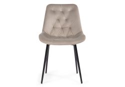 Стул на металлокаркасе Гояр светло-коричневый / черный глянец