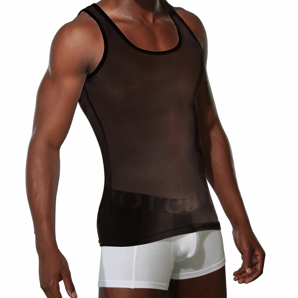 Мужская майка черная в сетку Doreanse 2310