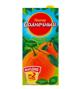 СОК НЕКТАР СОЛНЕЧНЫЙ АПЕЛЬСИН 0.95Л