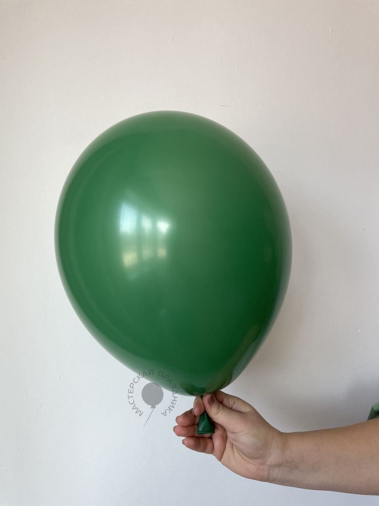 K Шар 12"/30 см, пастель, зеленый темный/Hunter Green (ТМ 512)(БГ-17)