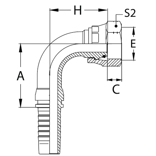 Фитинг DN 10 DKO-L (Г) 16x1.5 10 (90)