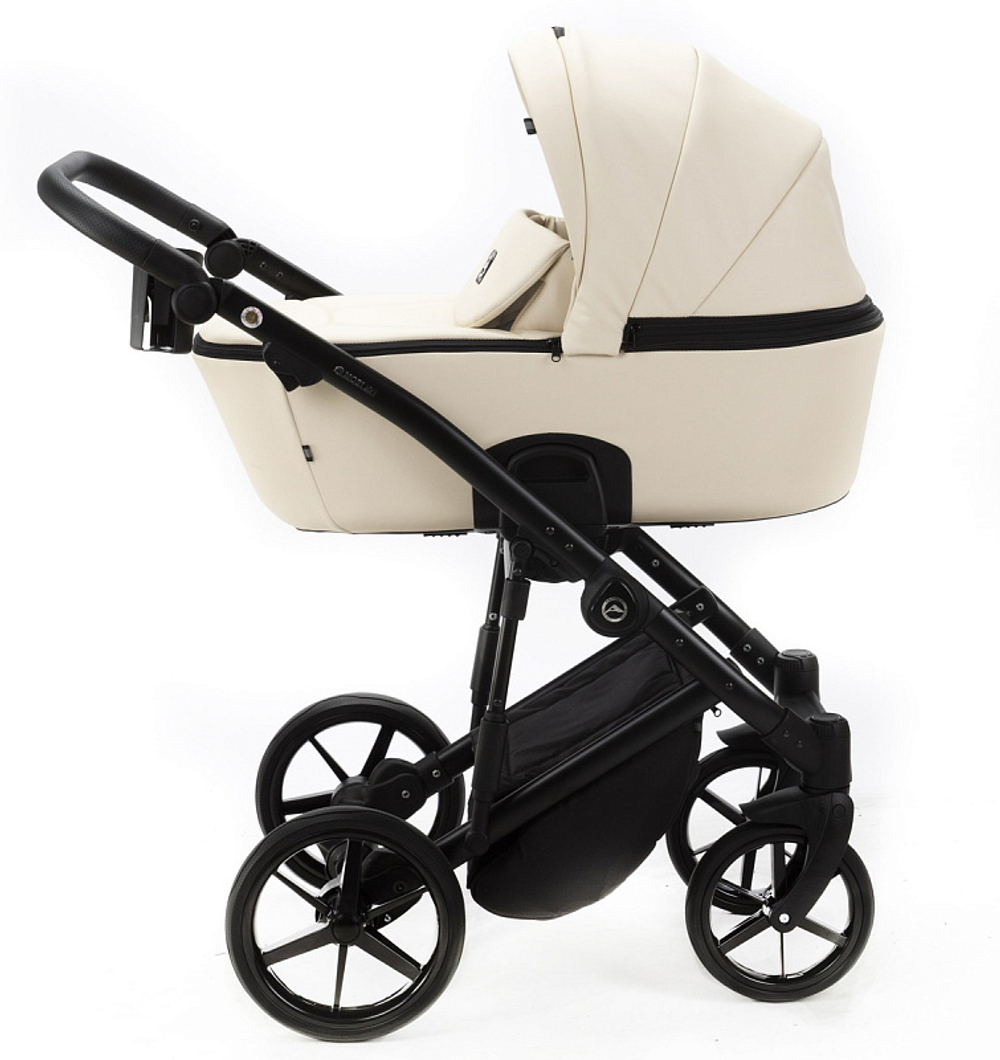 Детская коляска Adamex Mobi Deluxe 2 в 1 M-SA08 (КРЕМОВАЯ КОЖА)