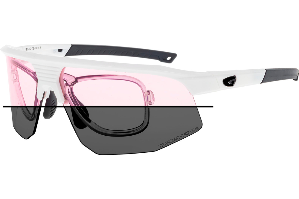 Спортивные очки GOG Kilo / White-Black / Photochromic Pink-Smoke Lens