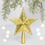 Звезда на ёлку 15см «Классический блеск» золото