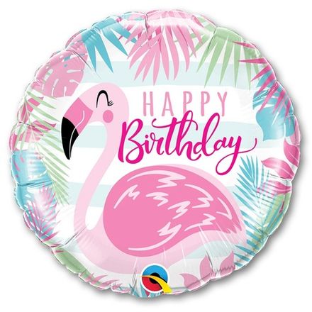 Круг "Фламинго Happy Birthday"