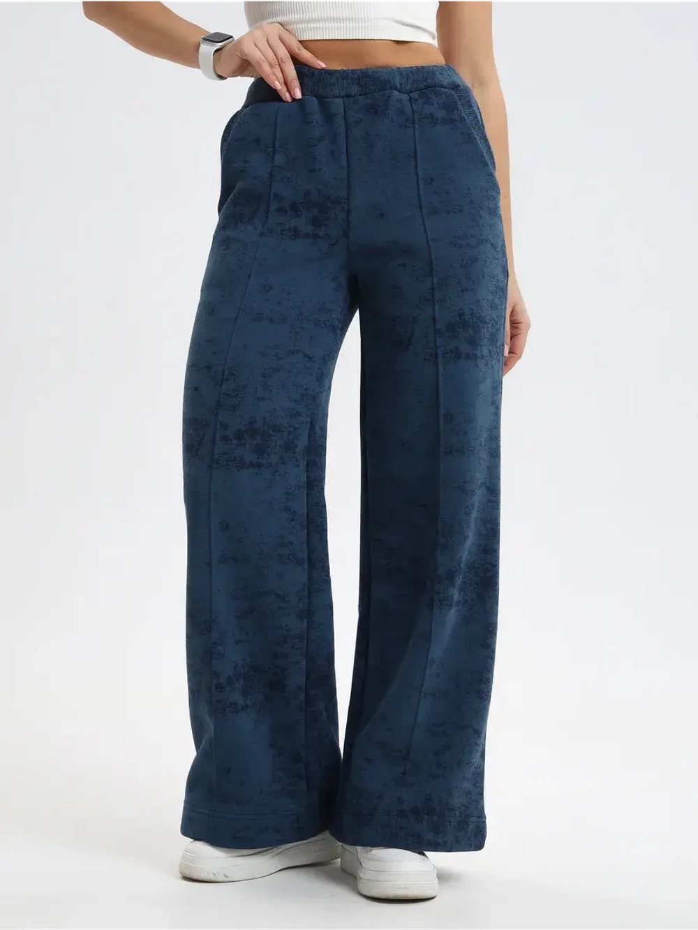 Брюки теплые с начесом прямые на зиму