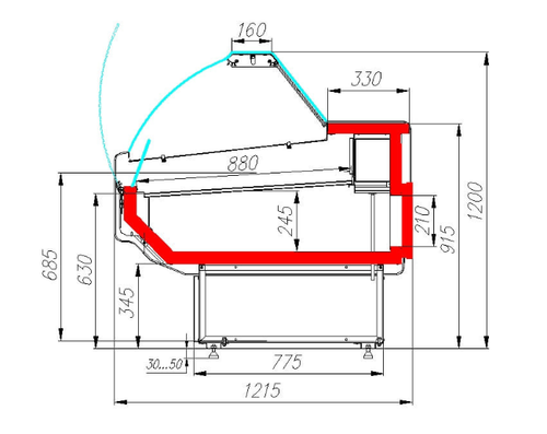 Холодильная витрина CARBOMA ATRIUM G120 SV 1,5-1