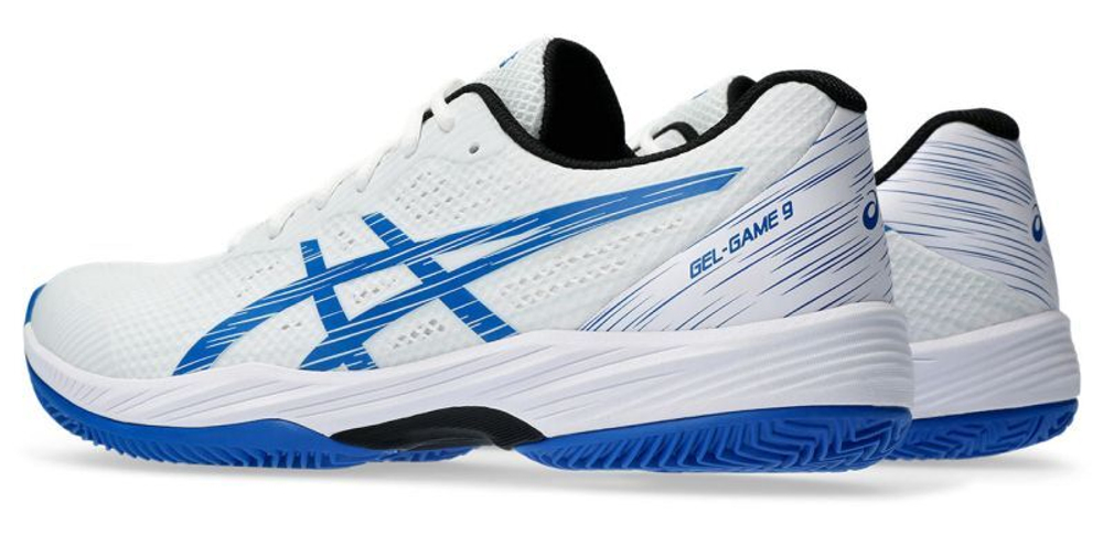 Мужские кроссовки теннисные Asics Gel-Game 9 Clay/OC - white/tuna blue