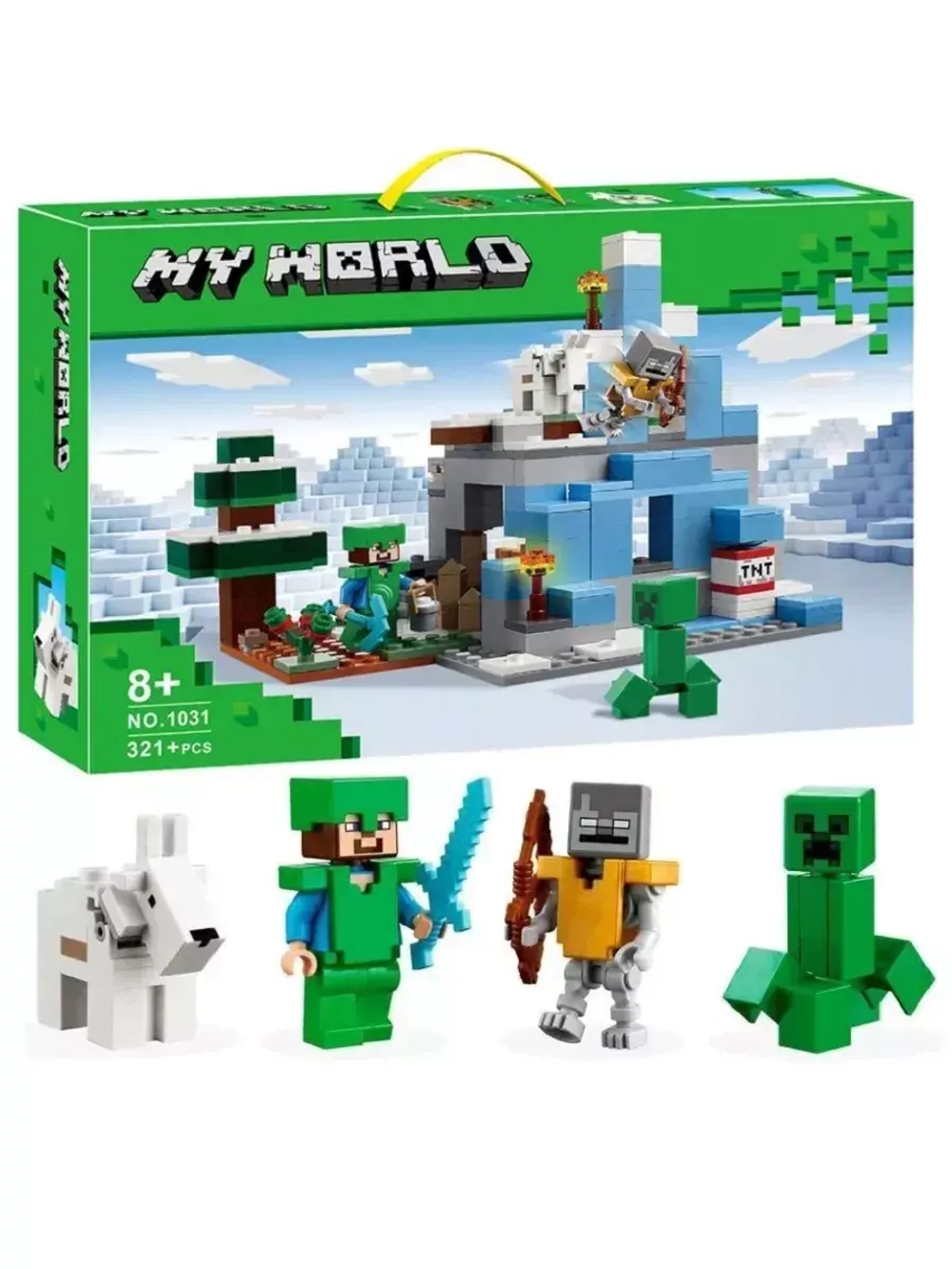 Конструктор Майнкрафт Ледяные вершины 321 дет 1031
