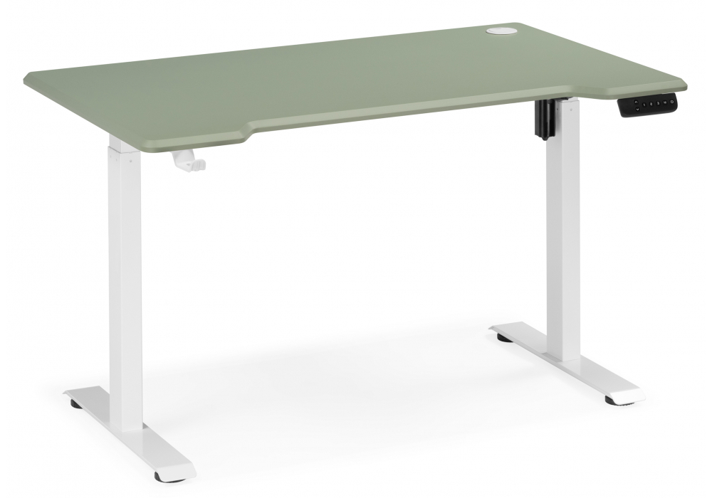 Компьютерный стол Woodville Маркос 140х80 зеленый , белый, ножки белые