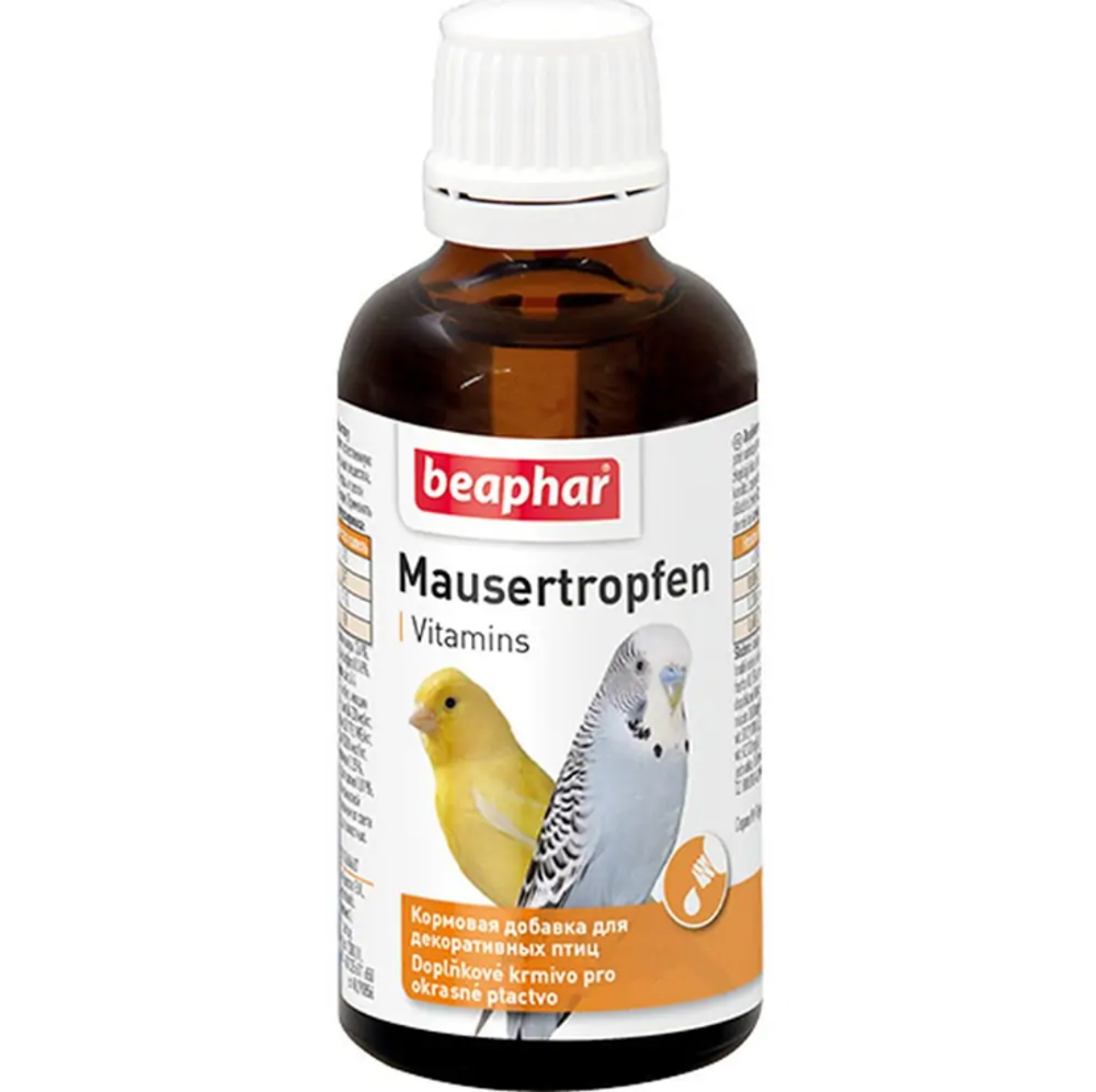 Beaphar Витамины Mauser-Tropfen 50 мл для птиц