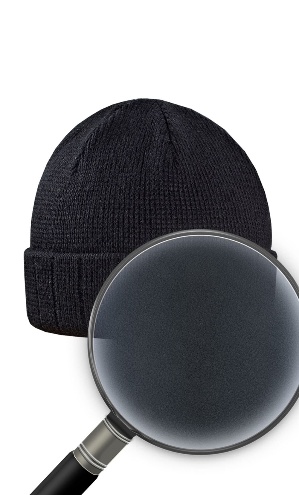 Шапка 2х нитка цв.черный с отворотом на флисе