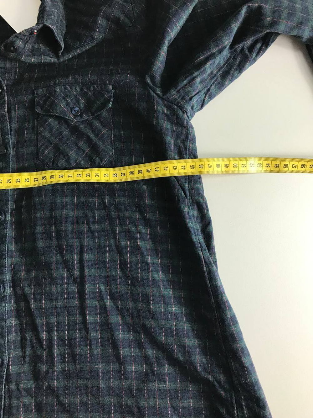 Рубашка Tom Tailor в клетку, маркировка S, визуально на 44 размер