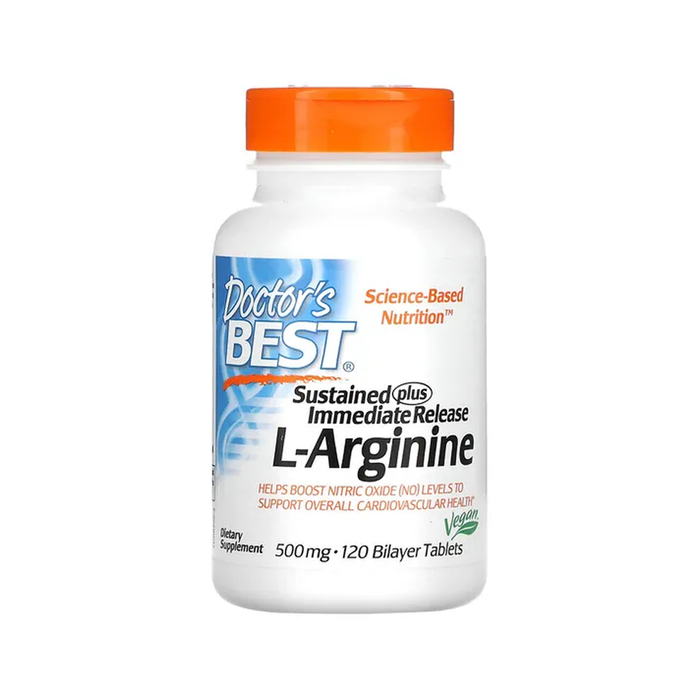 Л-аргинин 500 мг, L-Arginine 500 mg, Doctor&#39;s best, 120 таблеток