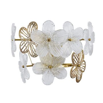 Бра 2*E14 V000554 12049/2W Brass бронза Fiori Indigo