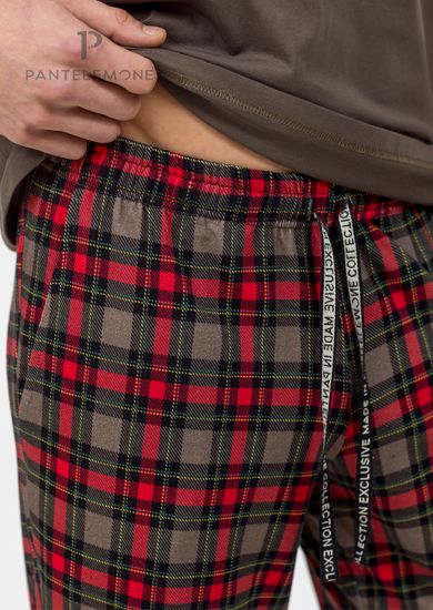 Брюки мужские Pantelemone PDB-164, клетка красная