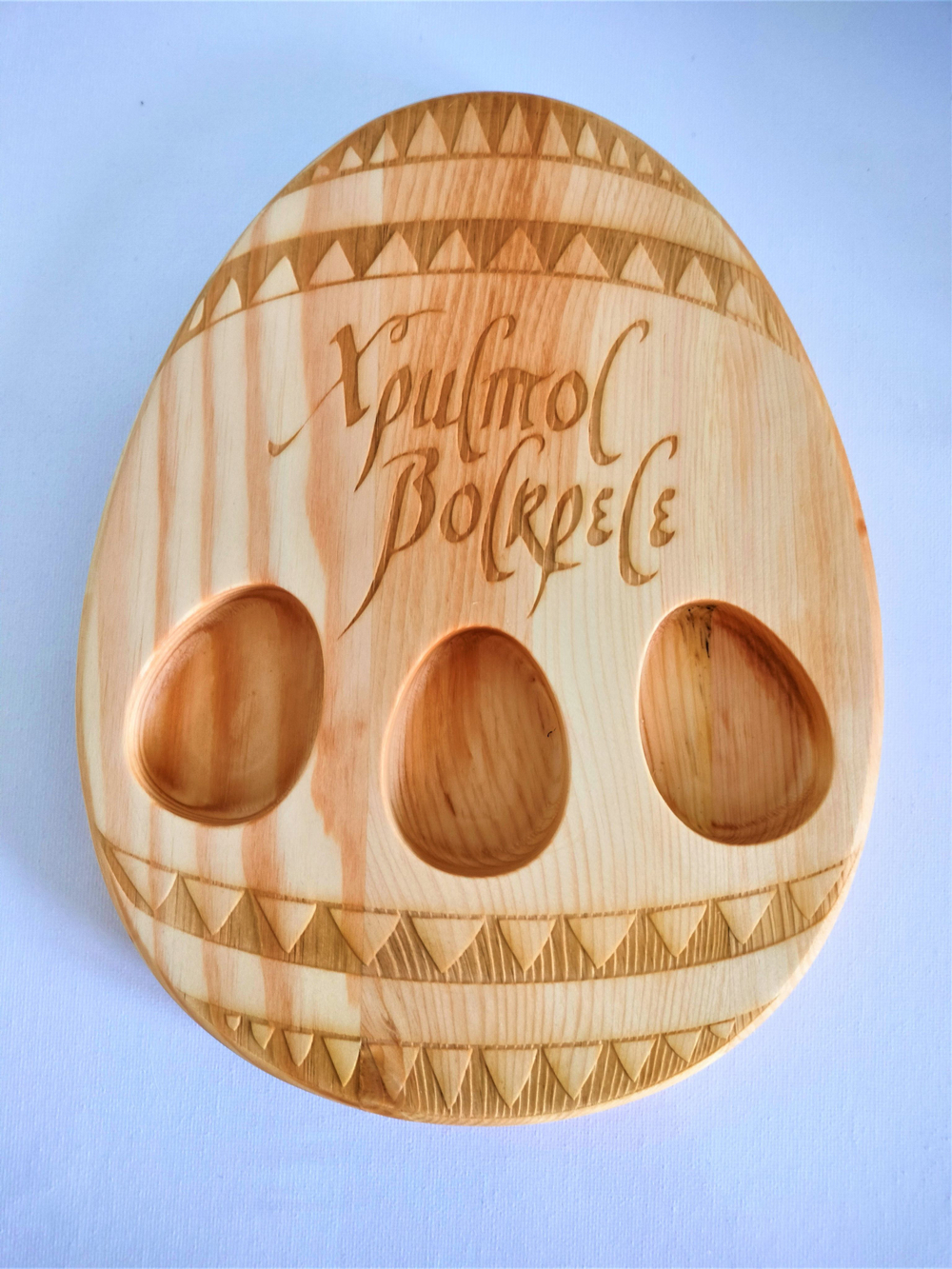 Подставка для яиц и кулича из дерева кедра (менажница)