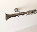 Карниз для штор "Картер" d19 мм однорядный, цвет черный никель