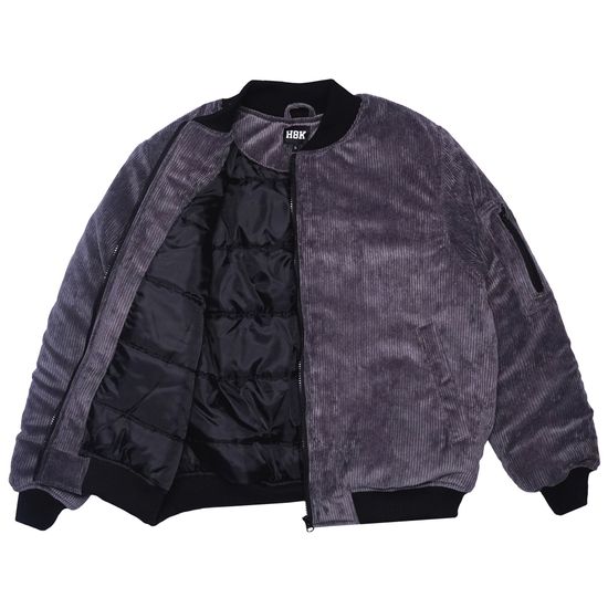 Куртка HOOK Бомбер «Вельвет» утеплитель 150 серый