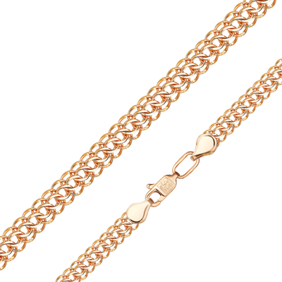 Цепь из красного золота с алмазной гранью (плетение «Питон»)