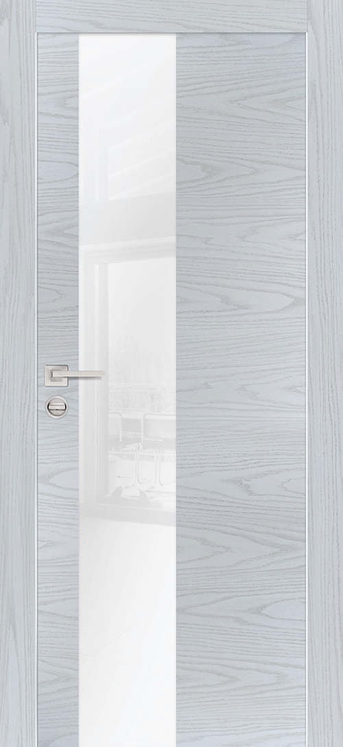 Дверь PX-6 AL кромка с 2-х ст. / Цвет Дуб скай серый / белоснежный лакобель / Двери PROFILO PORTE