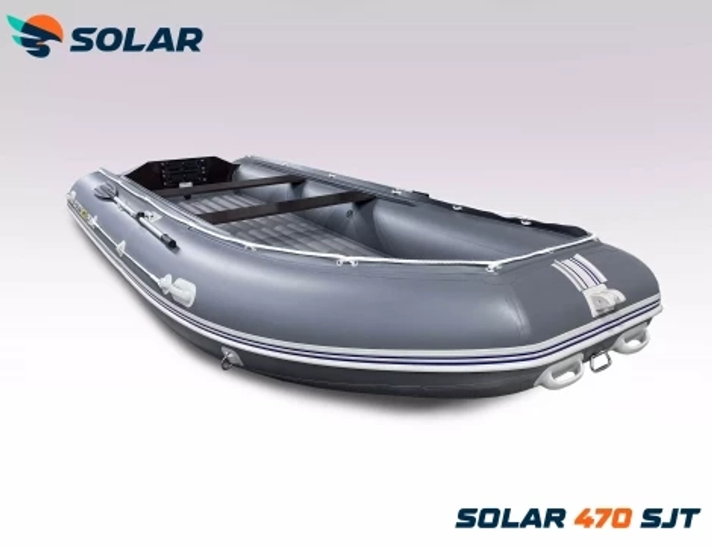 Лодка надувная моторная solar-470 super jet tunnel