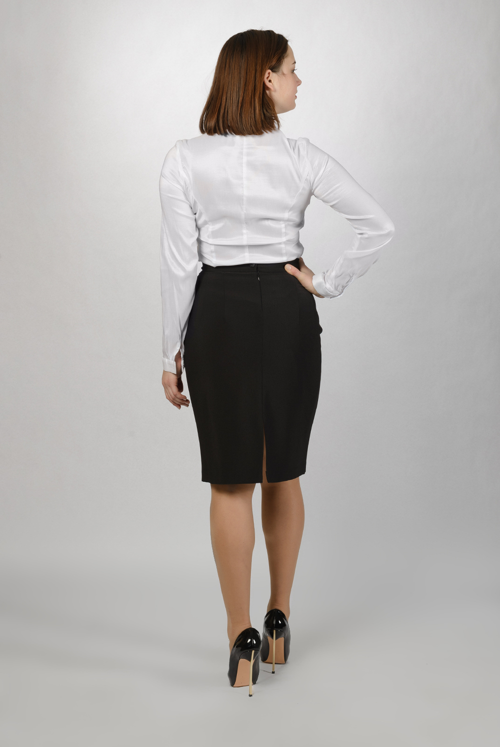 Юбка карандаш 2503АП, чёрный #70Ч012503АП