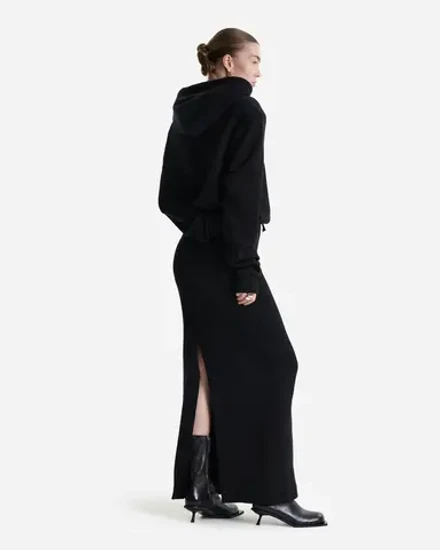 Платье-худи в длине макси