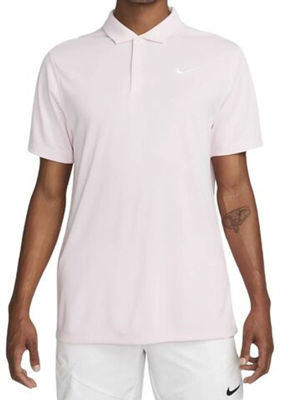 Мужское теннисное поло Nike Men's Court Dri-Fit Solid Polo - pink foam/white