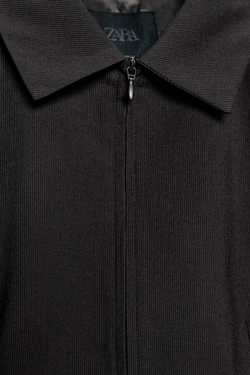 ZARA КУРТКА В ПОЛОСКУ С МОЛНИЯМИ, КОРИЧНЕВЫЙ