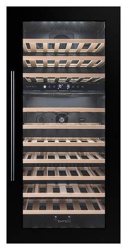Винный шкаф Temptech Oslo OZ124DB двухзонный черный