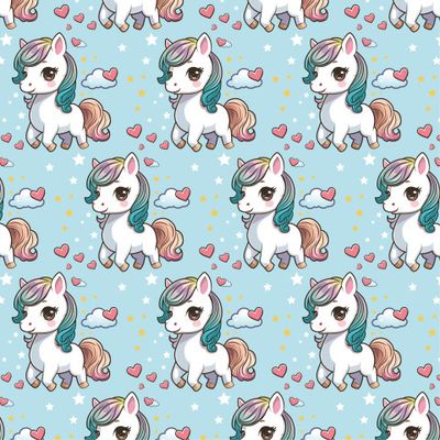 лошадка на голубом