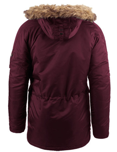 Куртка Аляска Slim Fit N-3B (бордовая - maroon/orange)